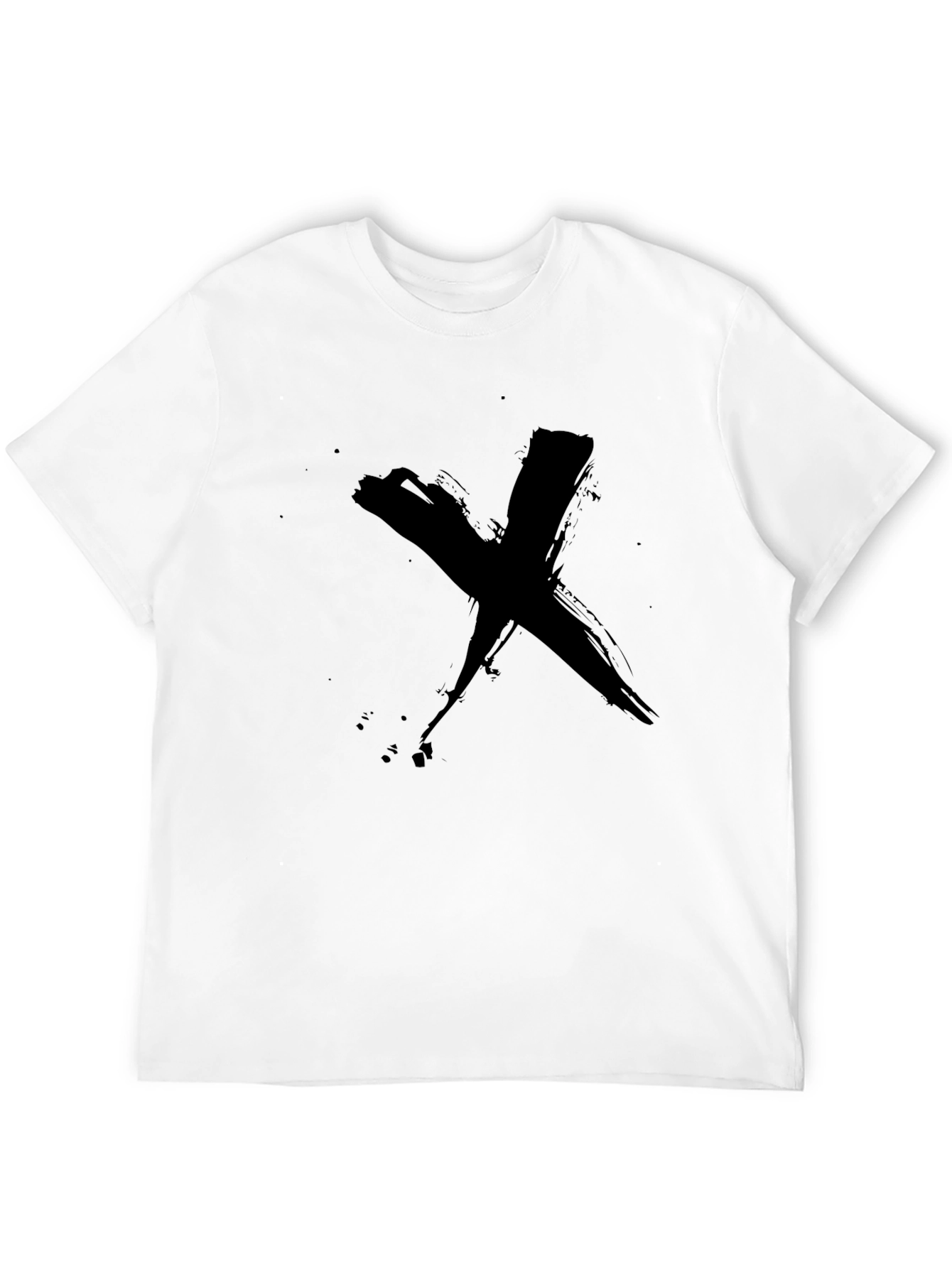 Abstract Brush Stroke X Graphic T-Shirt