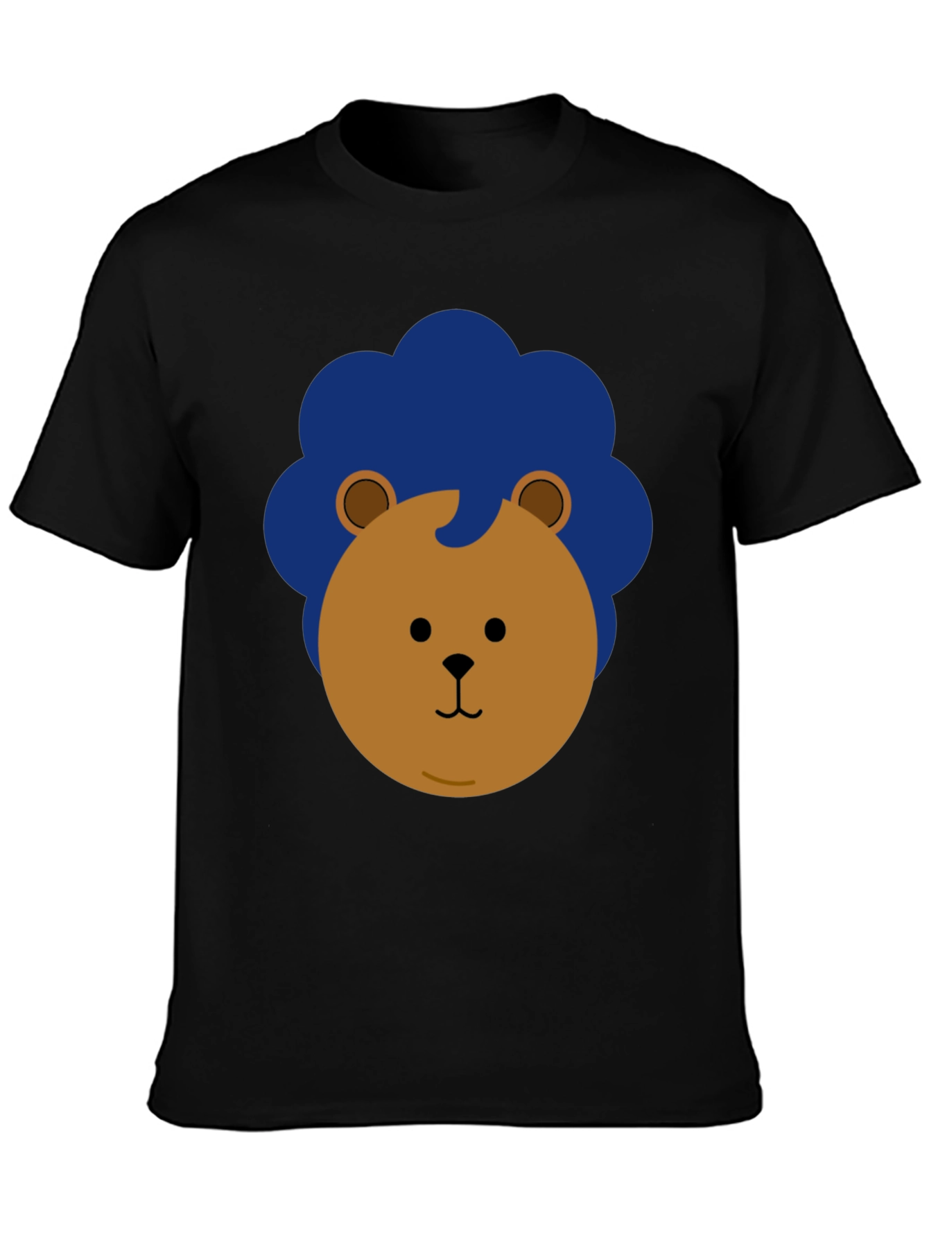Lion Graphic Print Black Casual Tee