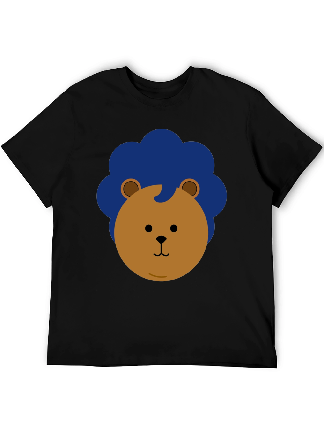 Lion Graphic Print Black Casual Tee