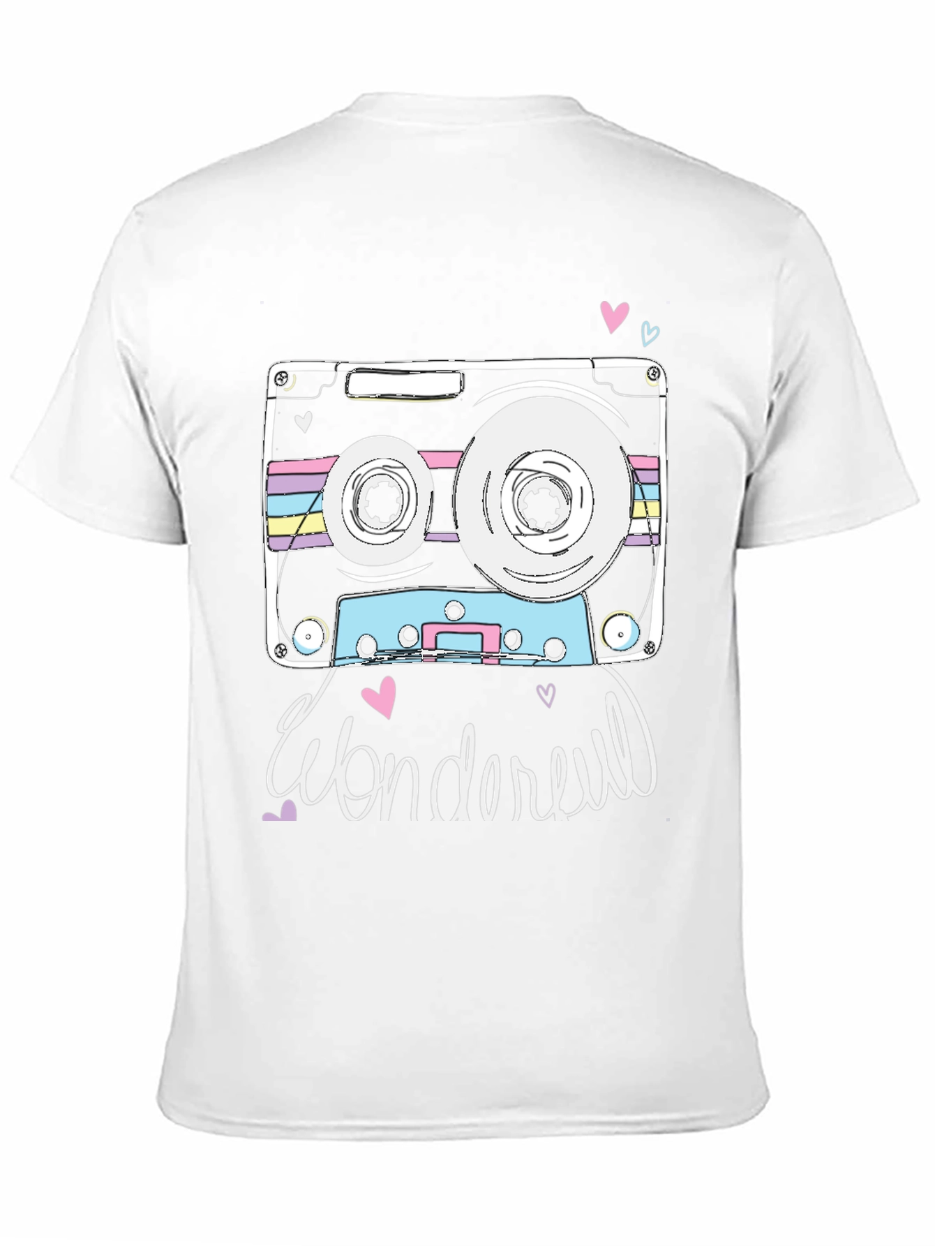 Retro Cassette Tape Graphic T-Shirt - Wonderful Design