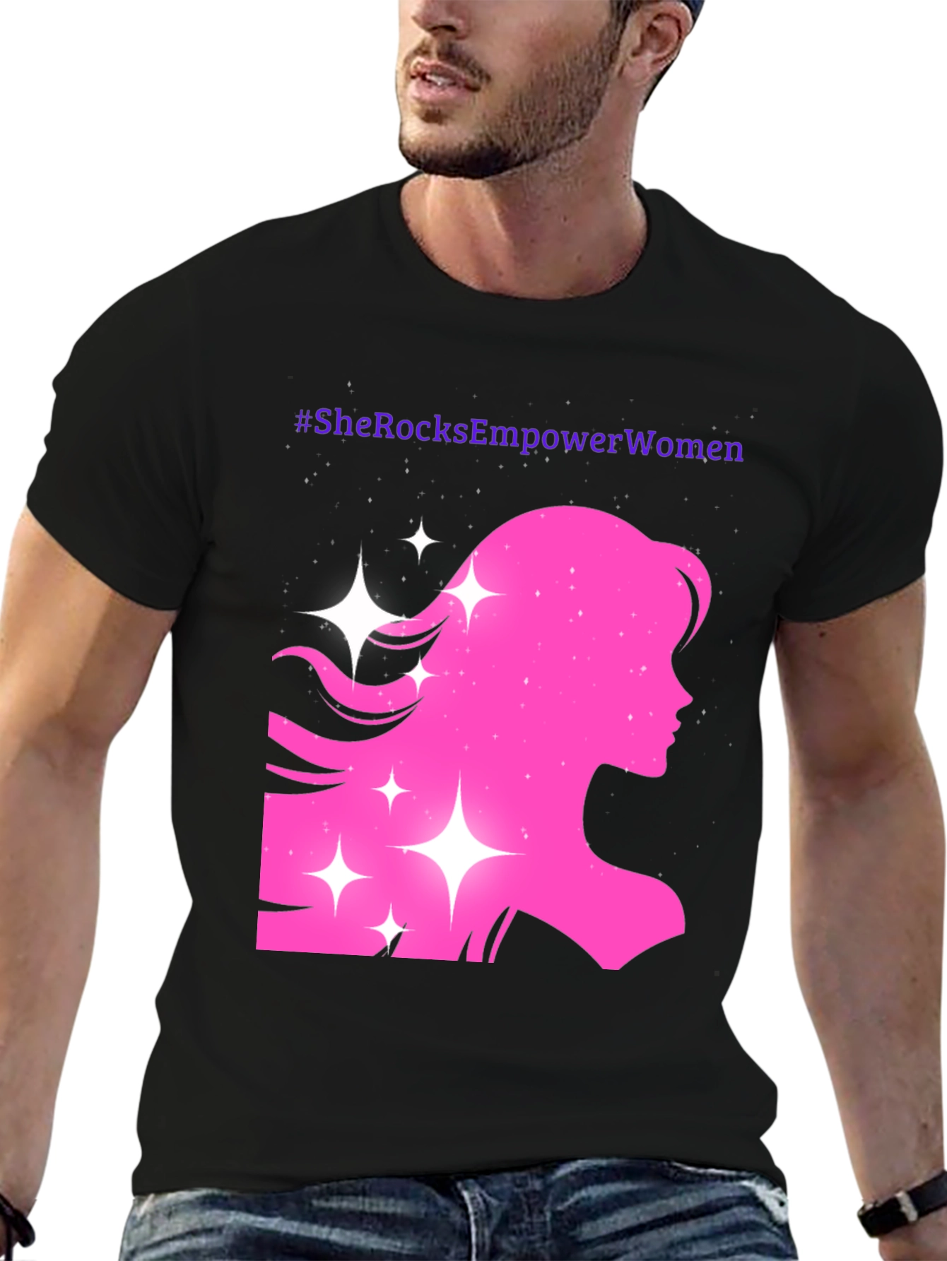 Empower Women T-Shirt - Pink Silhouette