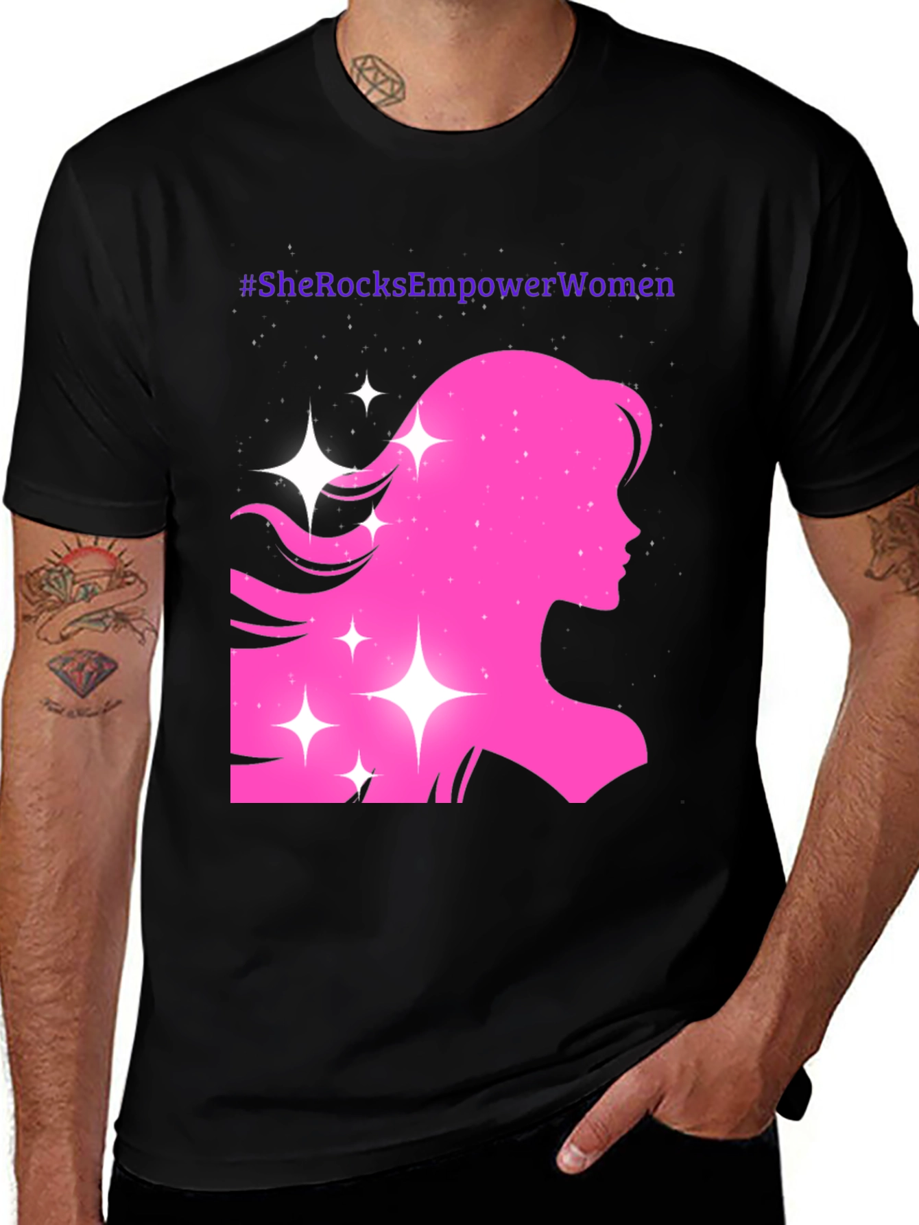 Empower Women T-Shirt - Pink Silhouette