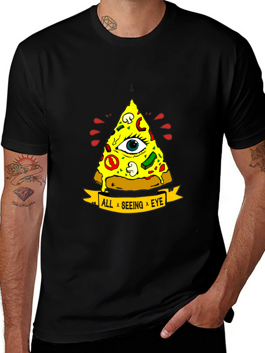 All Seeing Eye Pizza Slice Graphic Tee