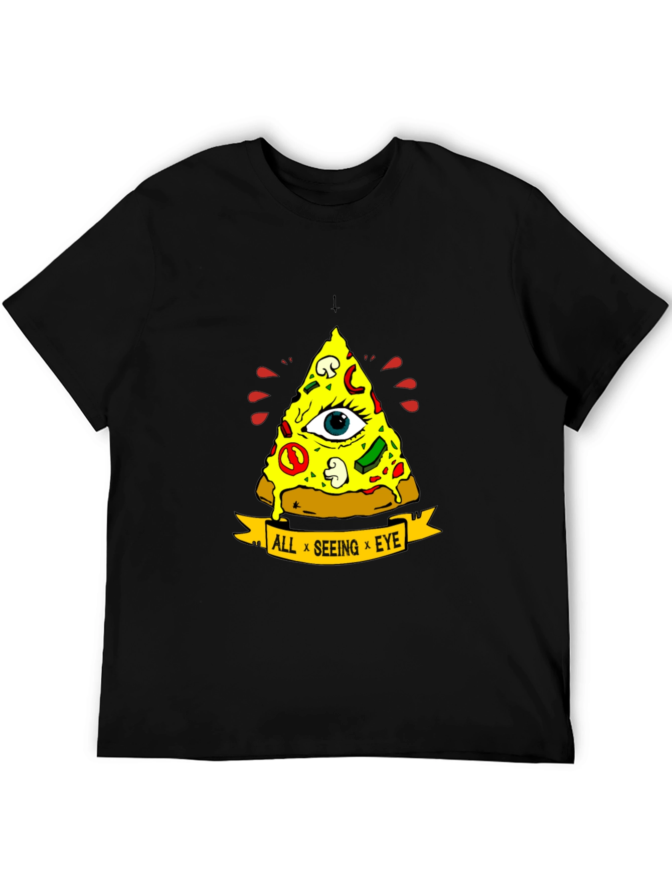 All Seeing Eye Pizza Slice Graphic Tee