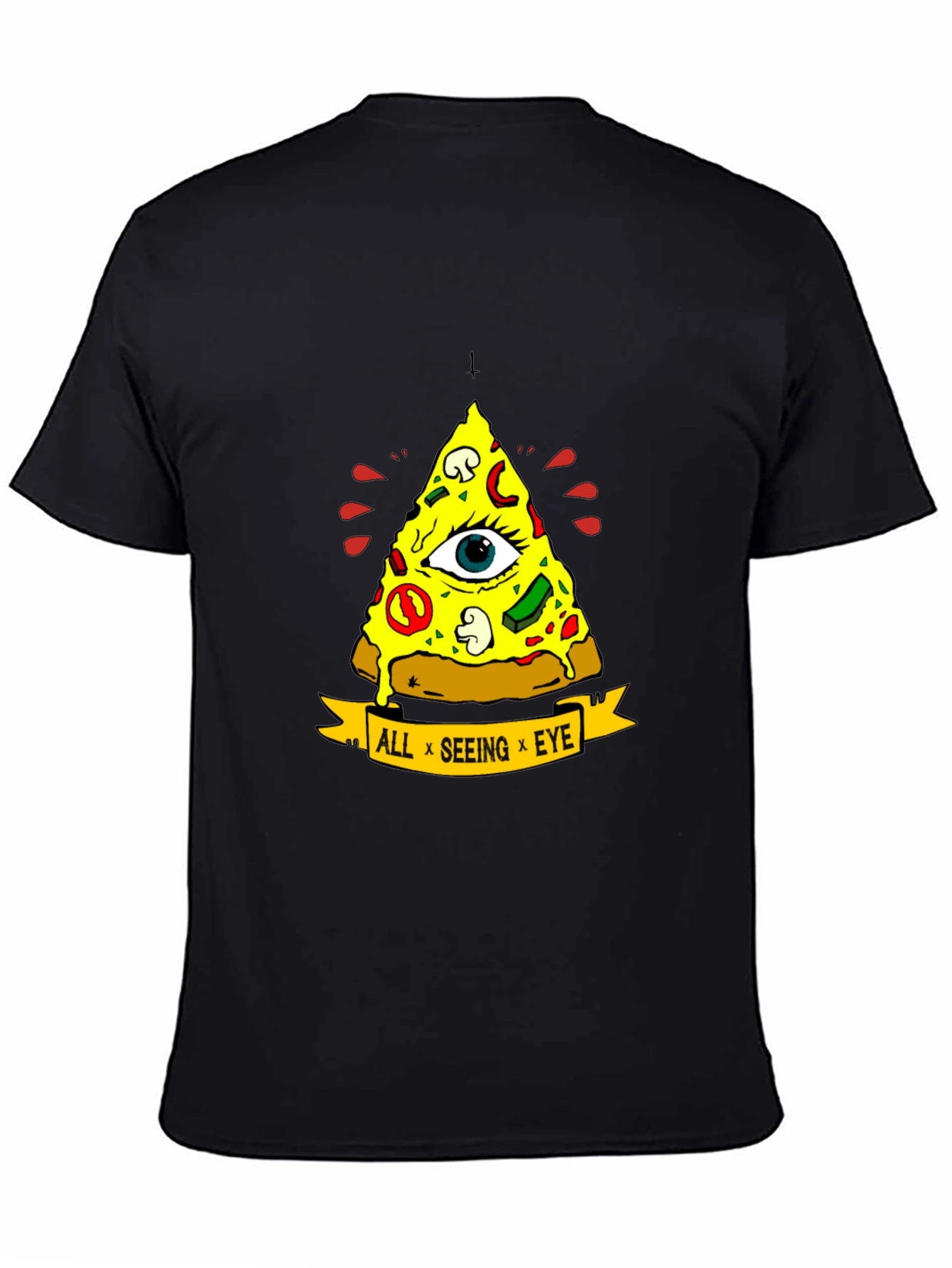 All Seeing Eye Pizza Slice Graphic Tee
