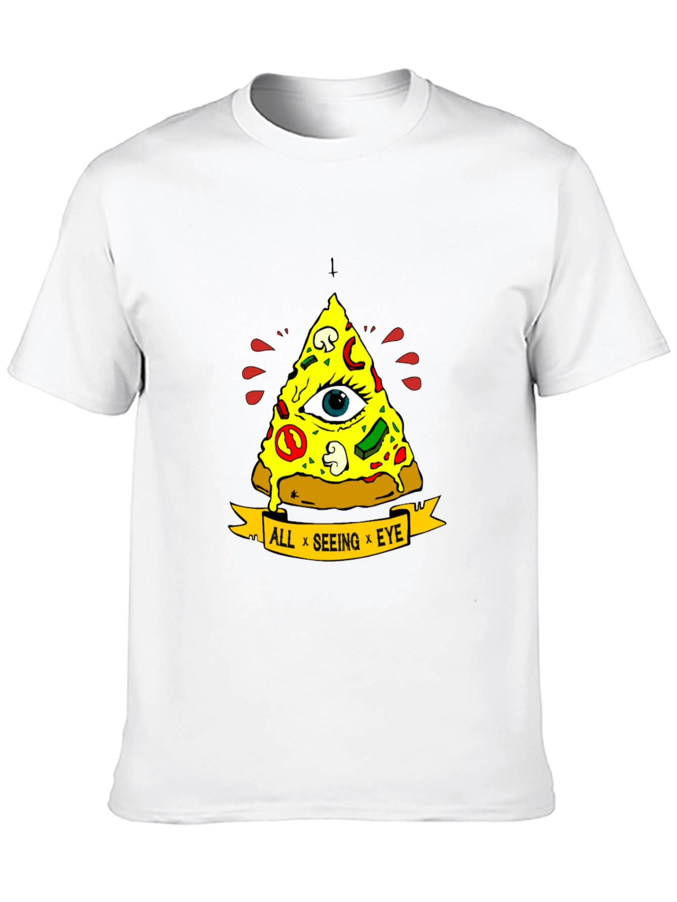 All Seeing Eye Pizza Slice Graphic Tee