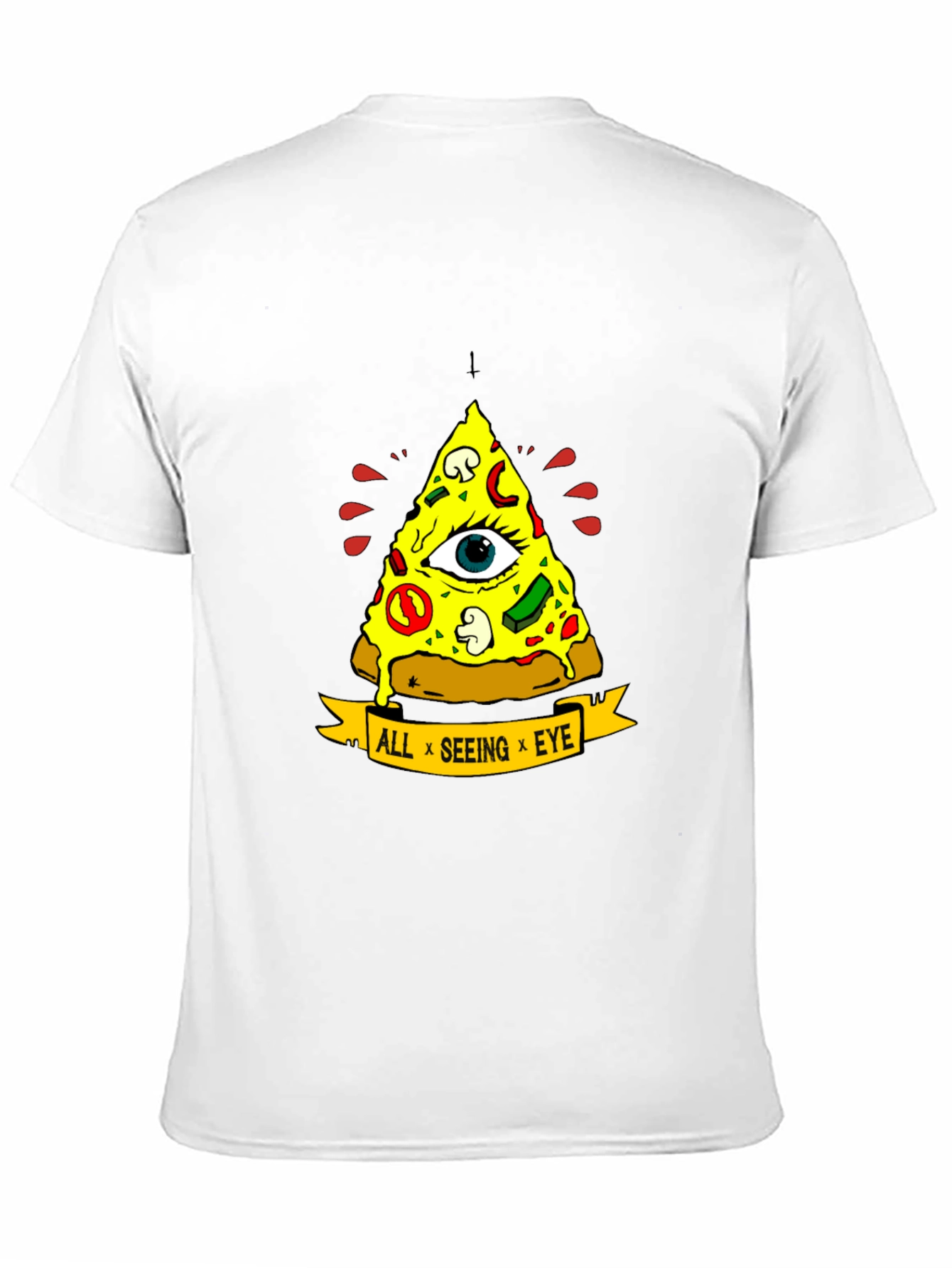 All Seeing Eye Pizza Slice Graphic Tee
