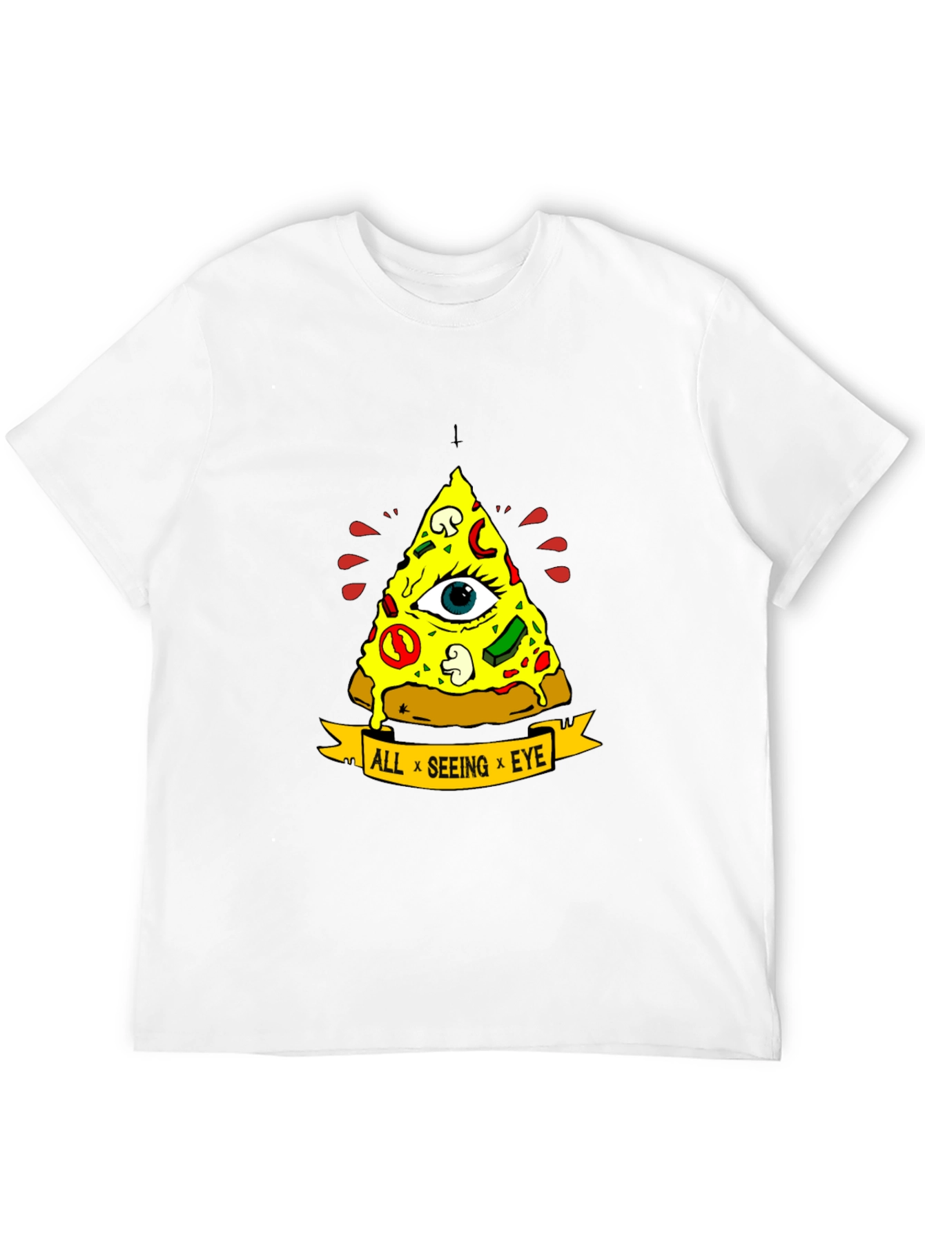 All Seeing Eye Pizza Slice Graphic Tee