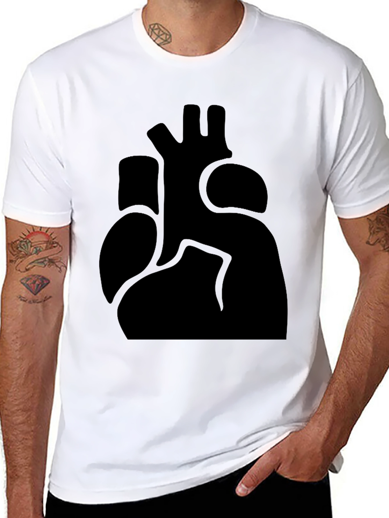Anatomical Heart Graphic T-Shirt
