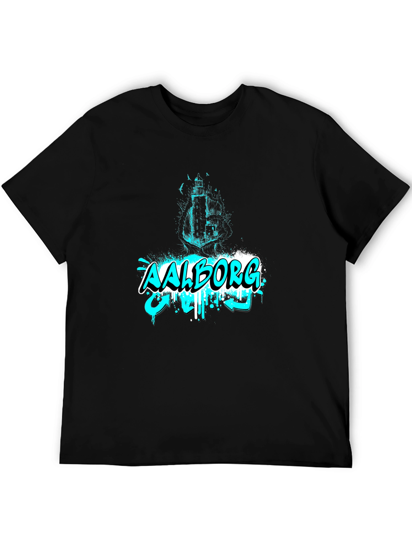 Aalborg Graffiti Style Black T-Shirt