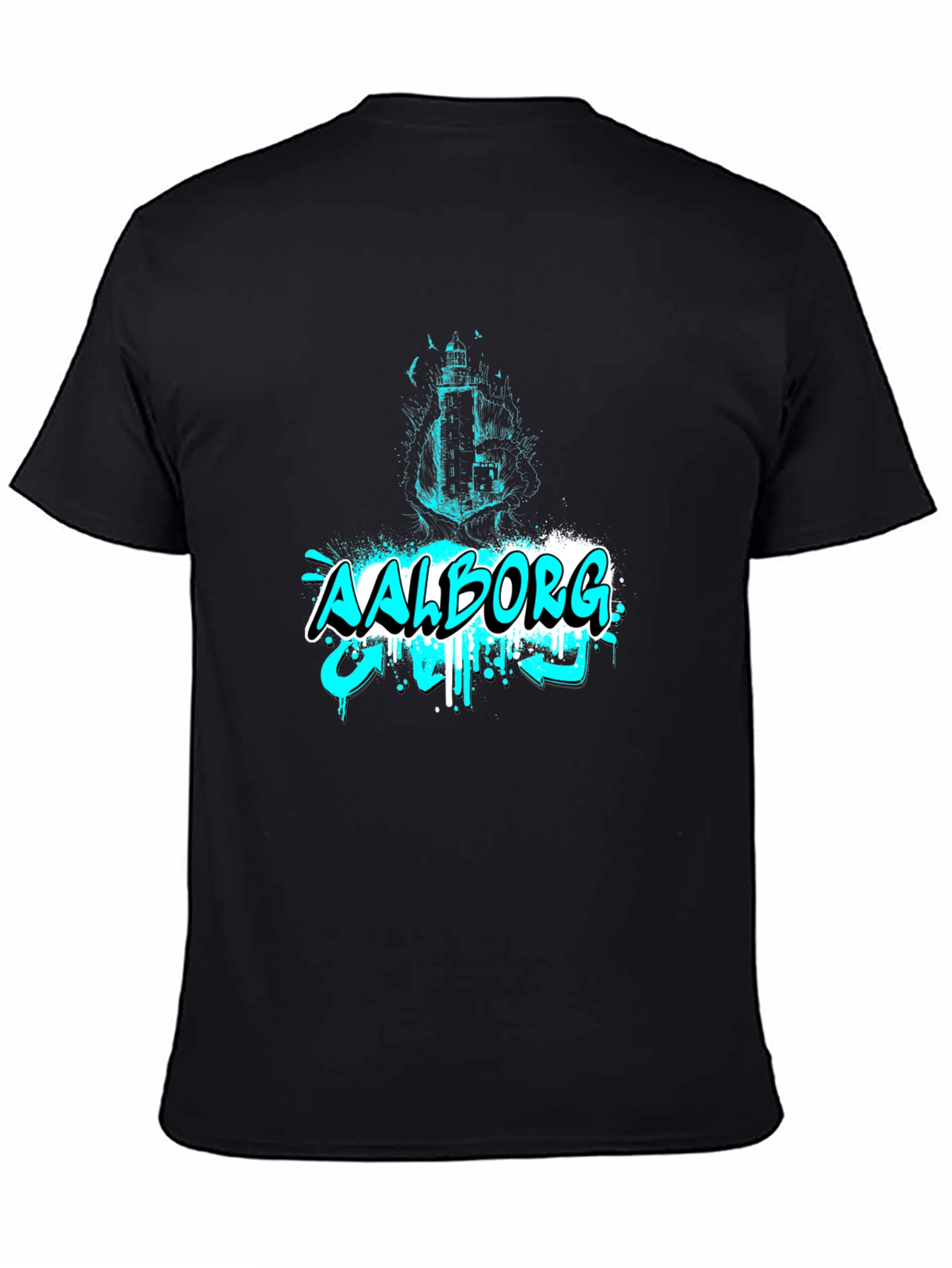 Aalborg Graffiti Style Black T-Shirt