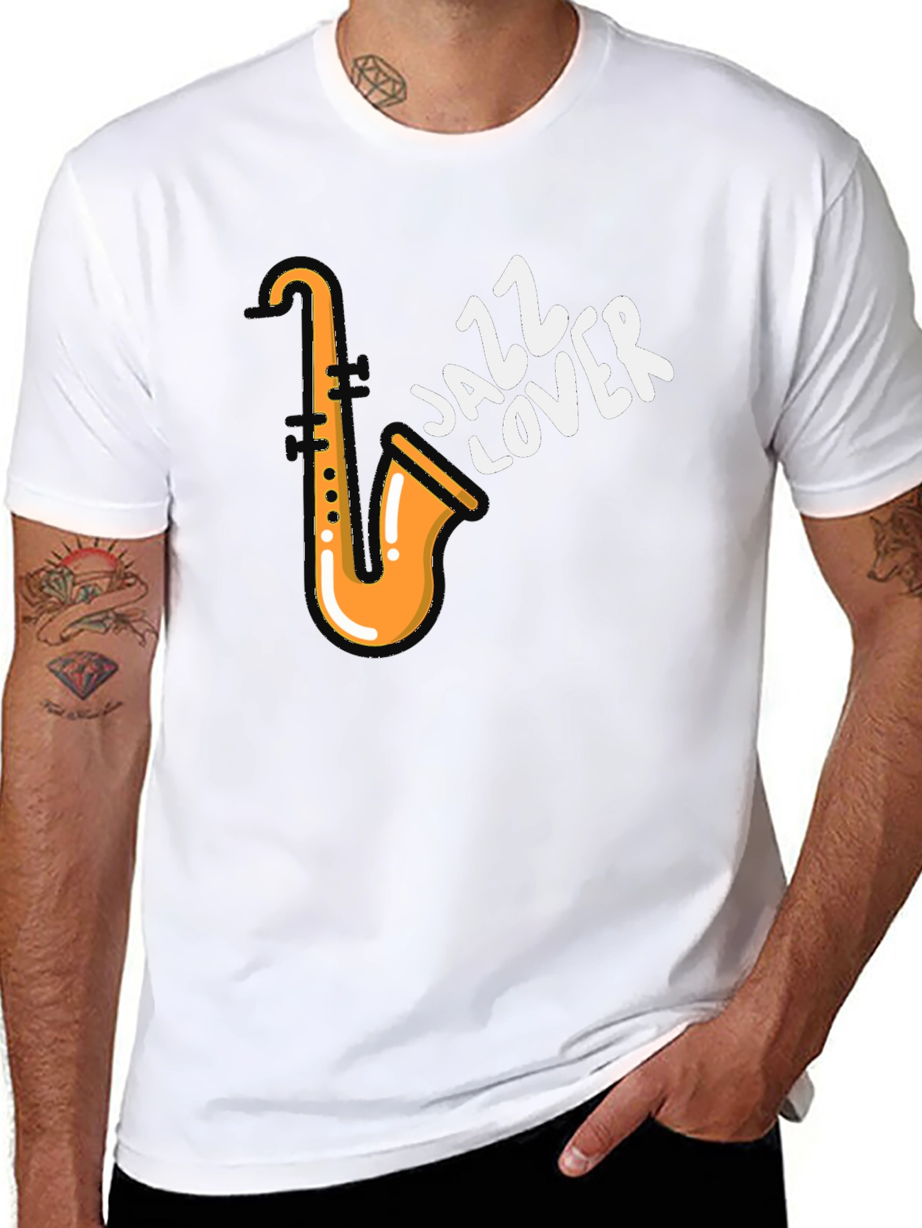 Jazz Lover T-Shirt - Saxophone Design