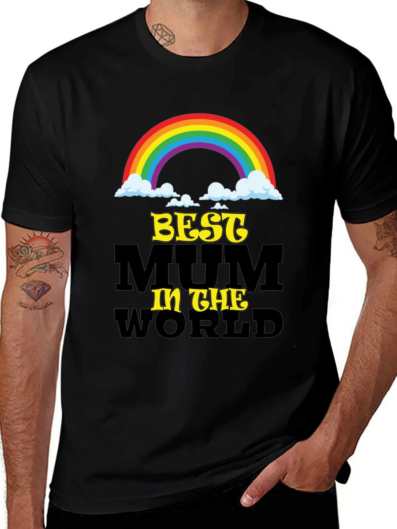 Best Mum In The World Black T-Shirt