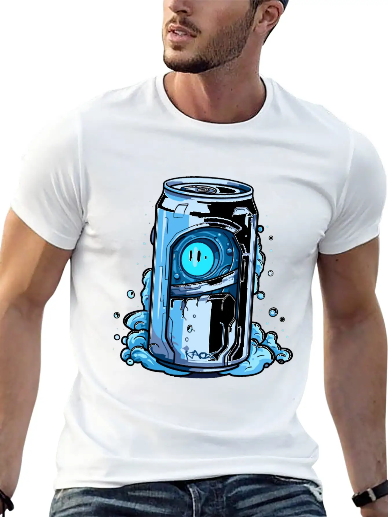 Robot Cyborg Soda Can Unisex Casual T-Shirt – Clean Design For Daily Comfort