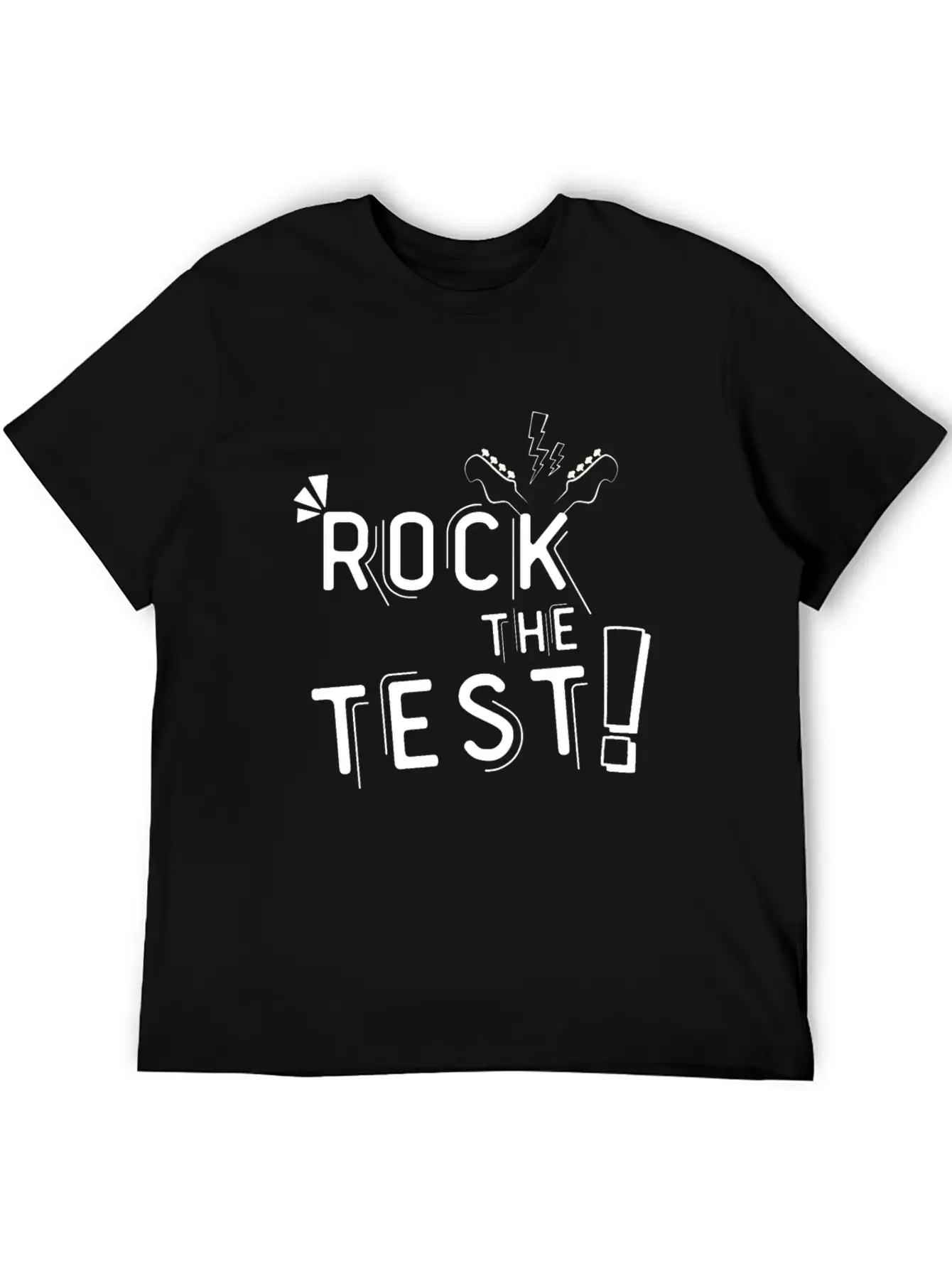 Rock The Test Shake Test Guitar Unisex Casual T-Shirt – Clean Design For Daily Comfort