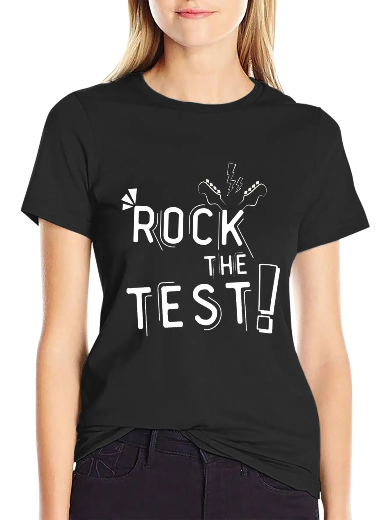 Rock The Test Shake Test Guitar Unisex Casual T-Shirt – Clean Design For Daily Comfort