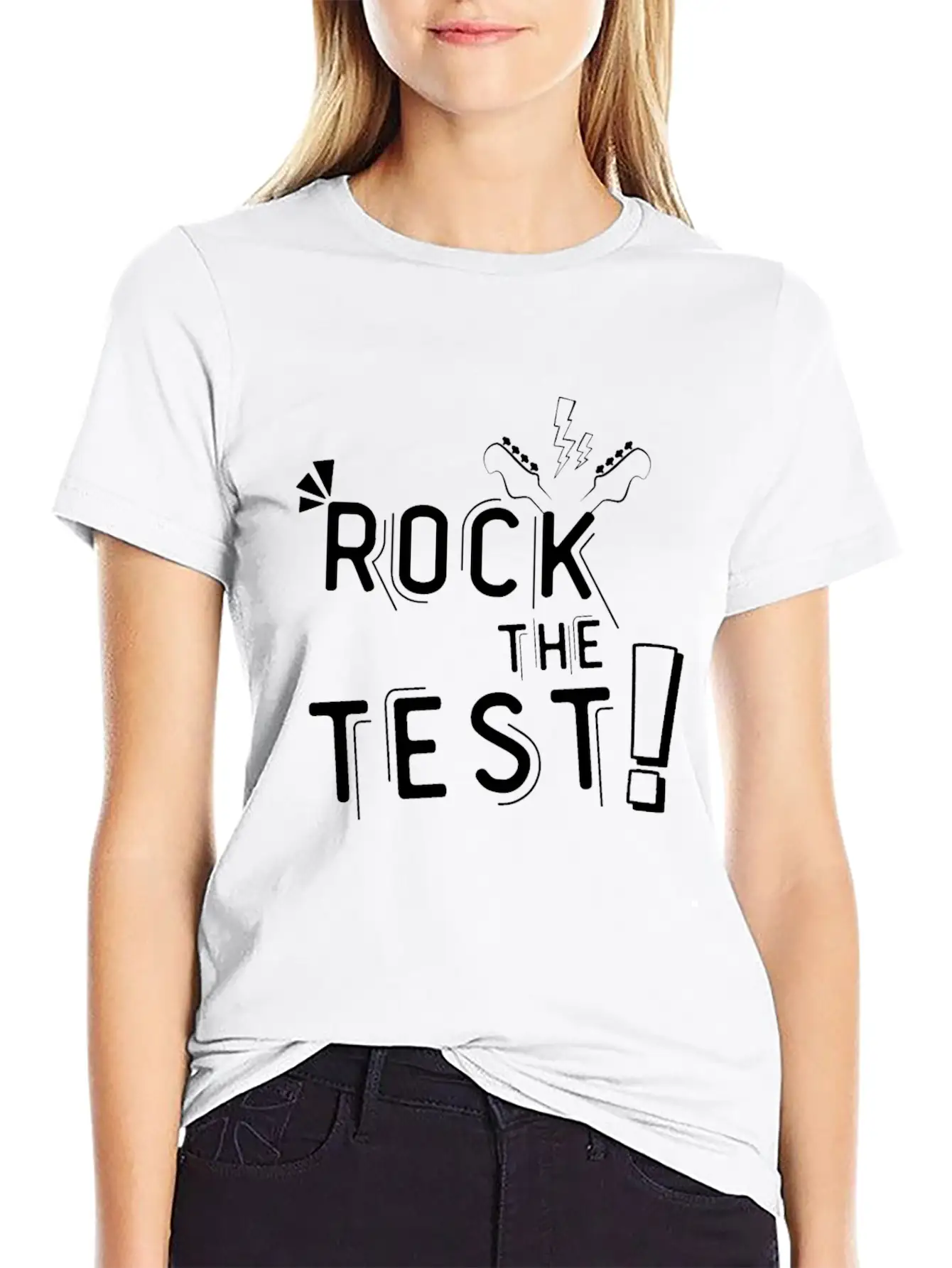 Rock The Test Shake Test Guitar Unisex Casual T-Shirt – Clean Design For Daily Comfort