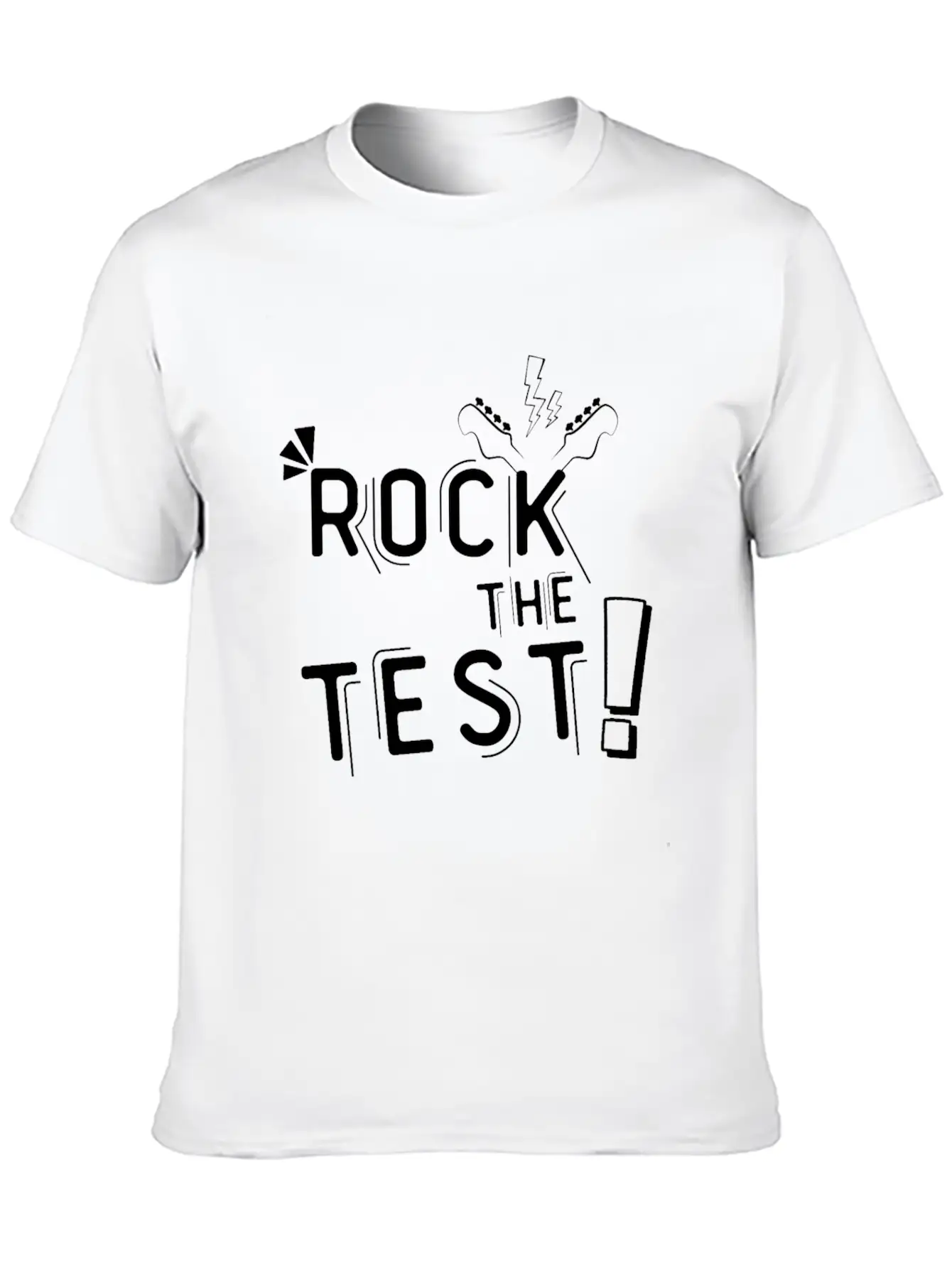 Rock The Test Shake Test Guitar Unisex Casual T-Shirt – Clean Design For Daily Comfort