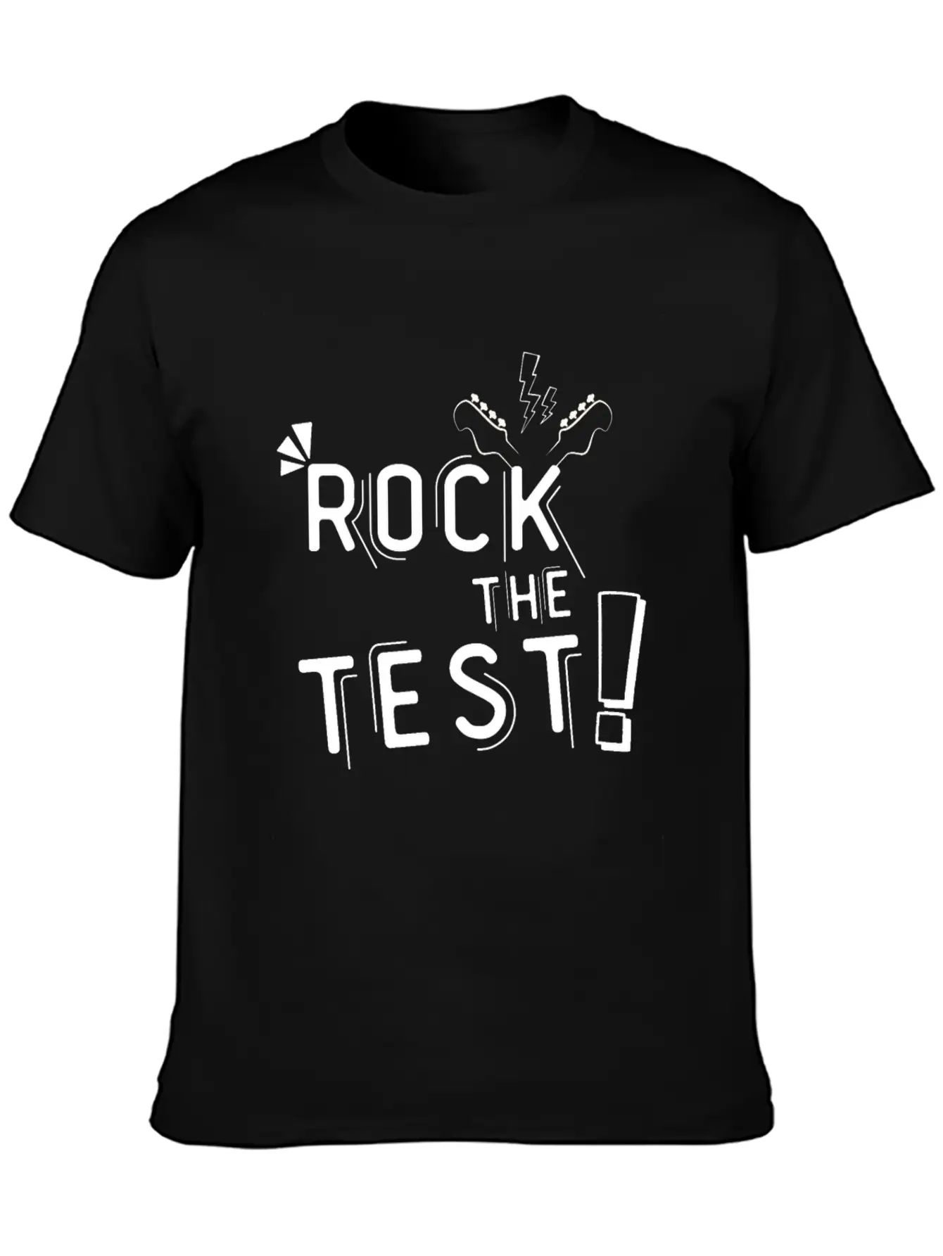 Rock The Test Shake Test Guitar Unisex Casual T-Shirt – Clean Design For Daily Comfort