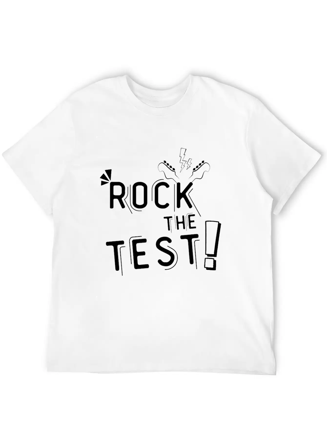 Rock The Test Shake Test Guitar Unisex Casual T-Shirt – Clean Design For Daily Comfort