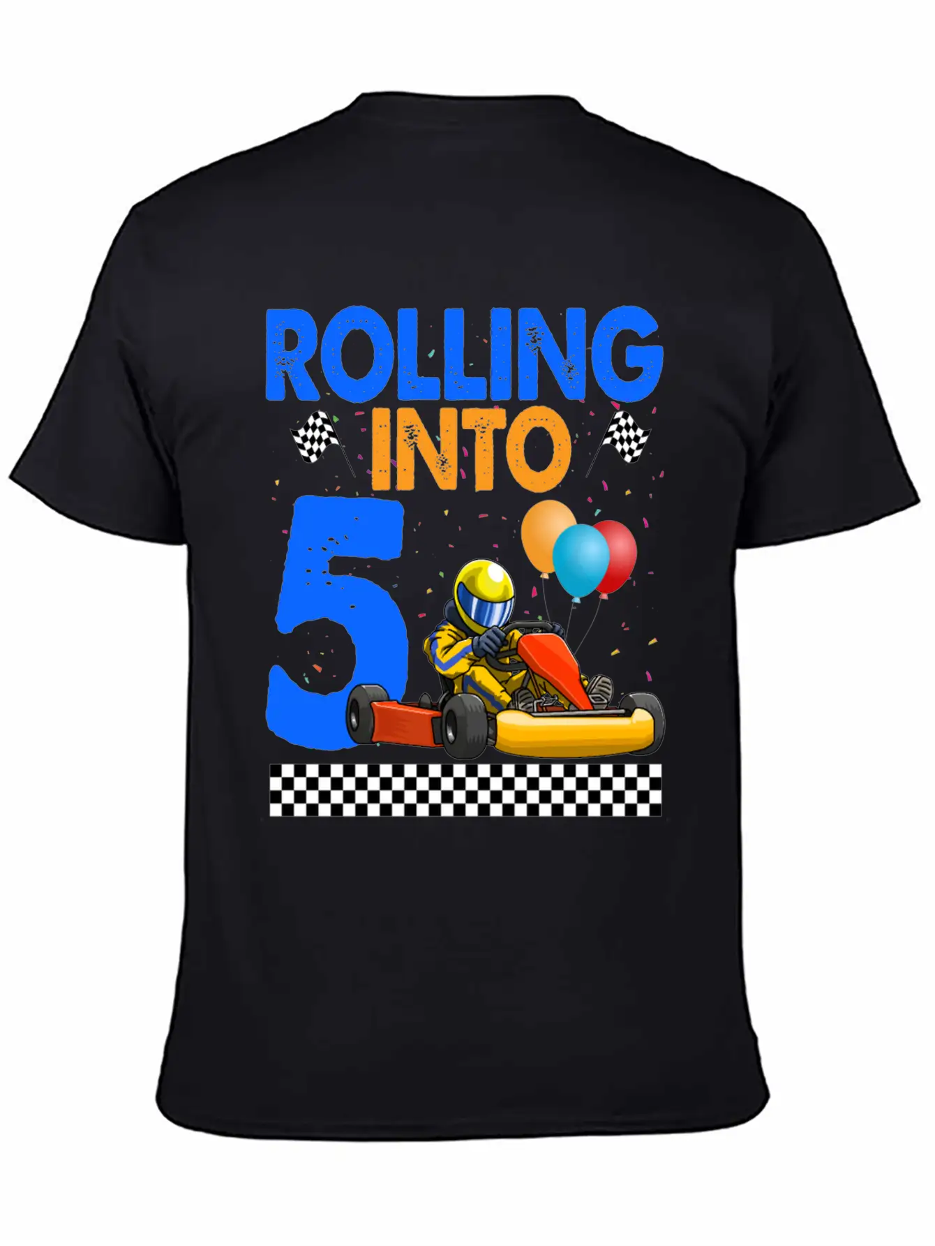 Rolling Into 5 Kart Racer Unisex Casual T-Shirt – Clean Design For Daily Comfort