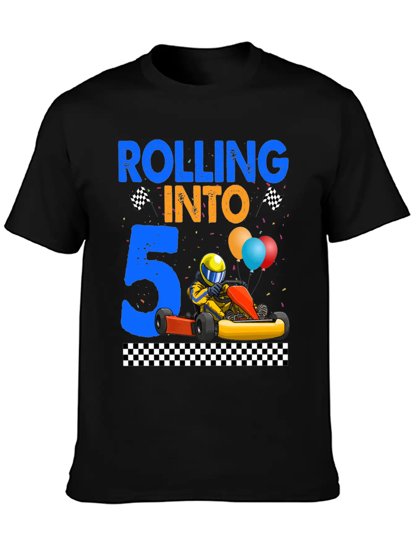 Rolling Into 5 Kart Racer Unisex Casual T-Shirt – Clean Design For Daily Comfort