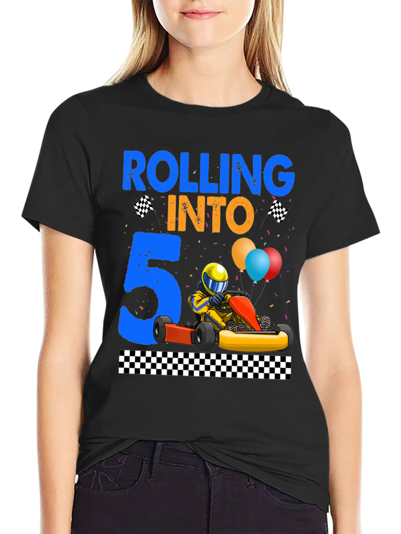 Rolling Into 5 Kart Racer Unisex Casual T-Shirt – Clean Design For Daily Comfort