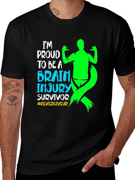 Brain Injury Survivor T-Shirt - Never Give Up