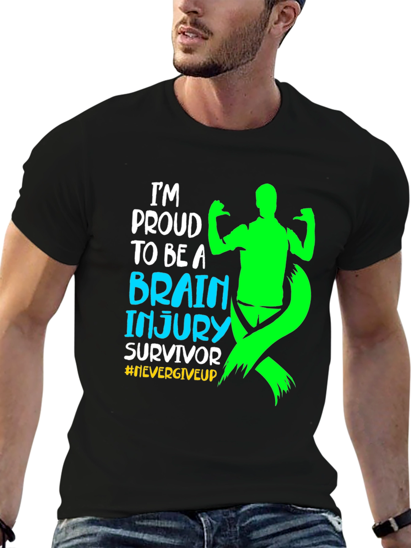 Brain Injury Survivor T-Shirt - Never Give Up