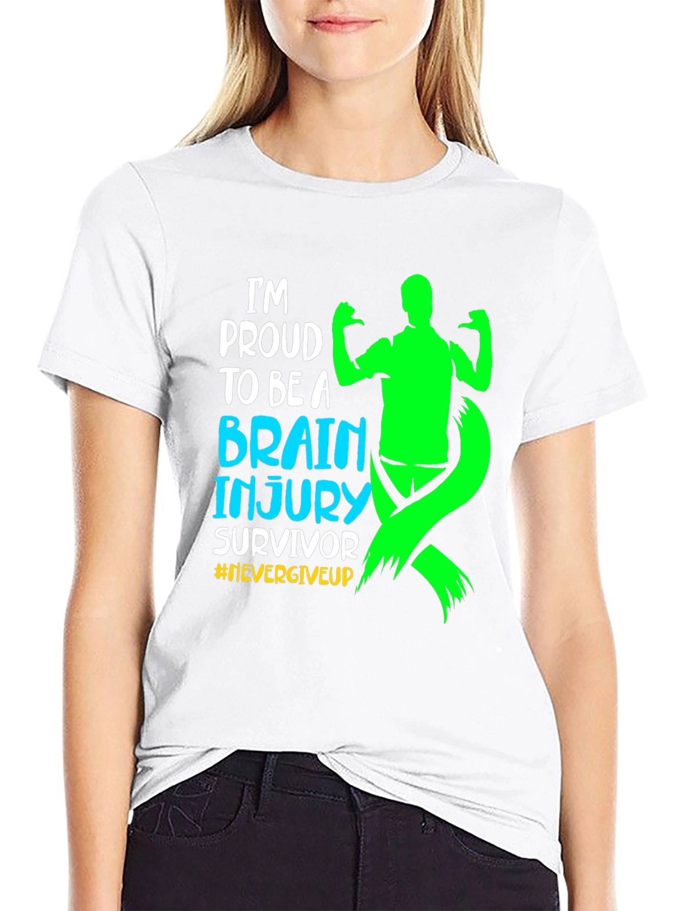 Brain Injury Survivor T-Shirt - Never Give Up