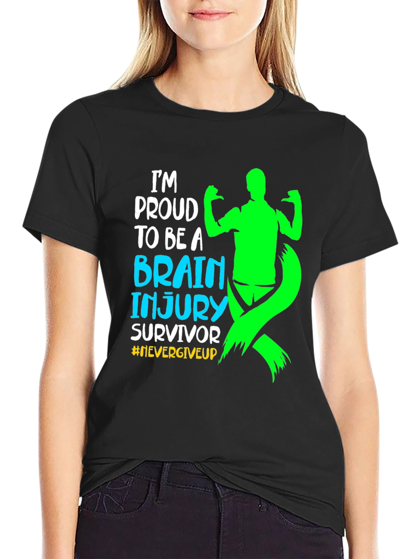 Brain Injury Survivor T-Shirt - Never Give Up