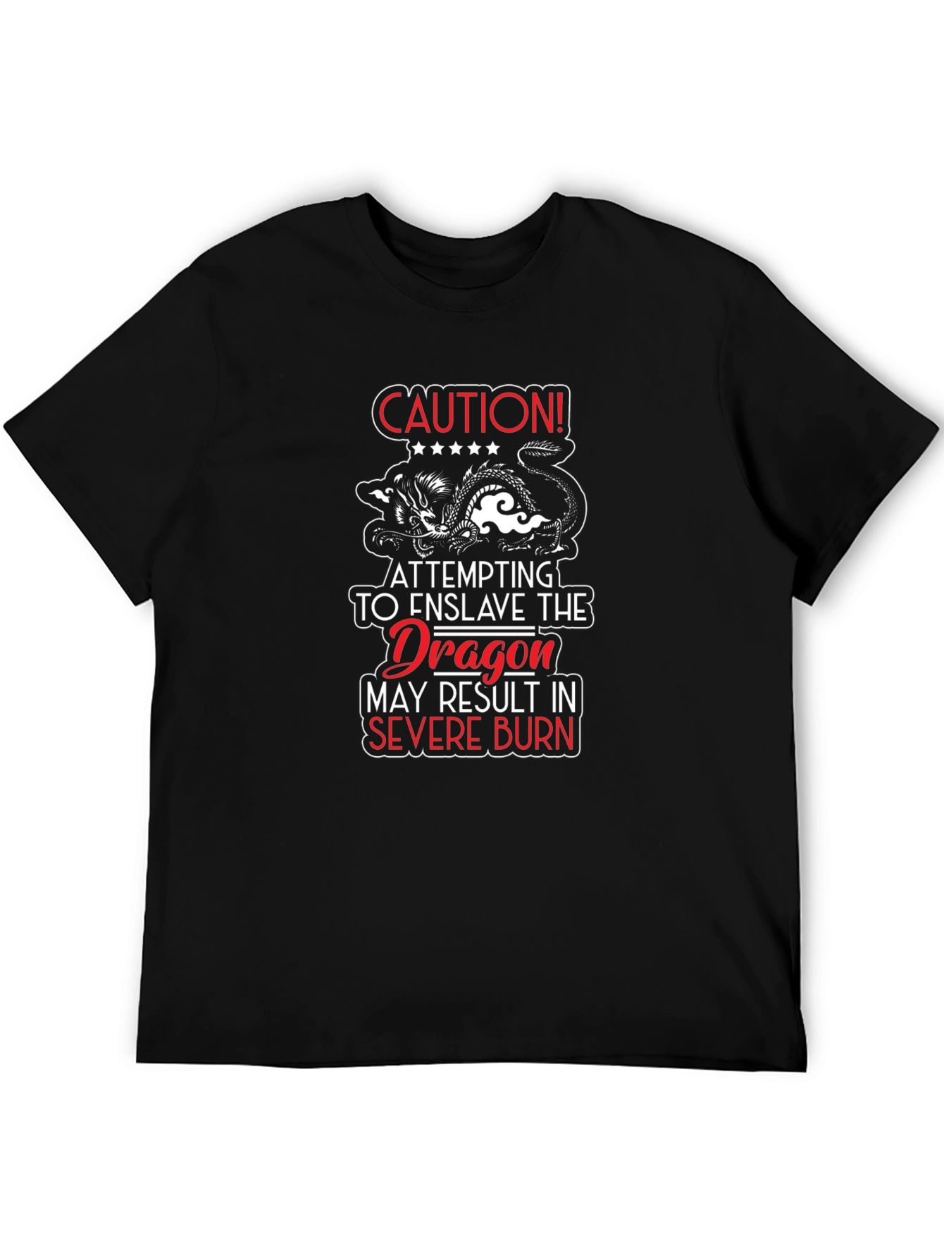 Caution Dragon Graphic T-Shirt