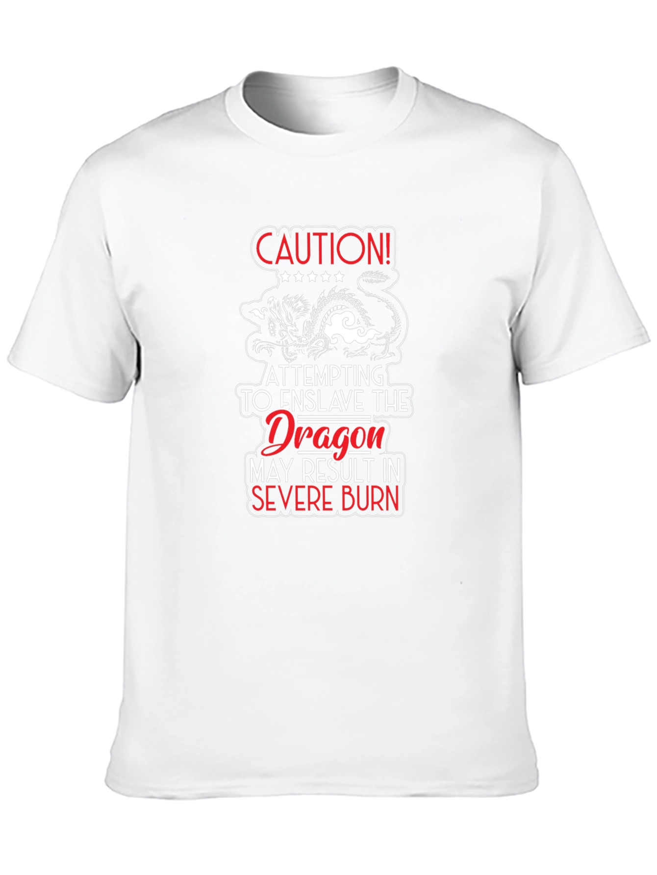Caution Dragon Graphic T-Shirt
