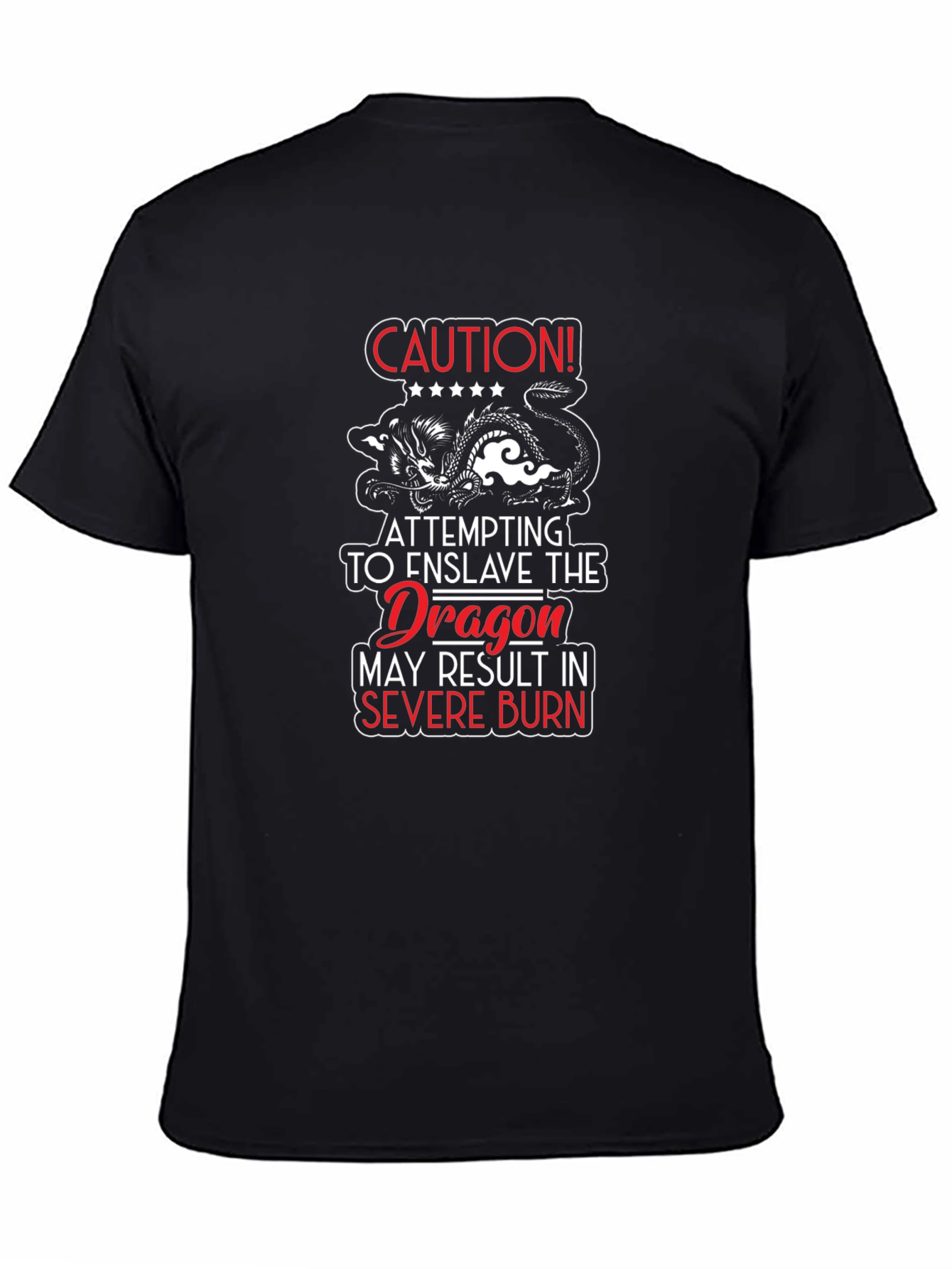 Caution Dragon Graphic T-Shirt