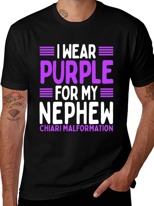 I Wear Purple for My Nephew Chiari Malformation Awareness T-Shirt