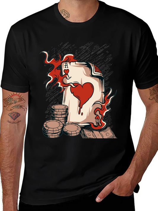 Ace of Hearts Poker T-Shirt - Lucky Gambling Tee