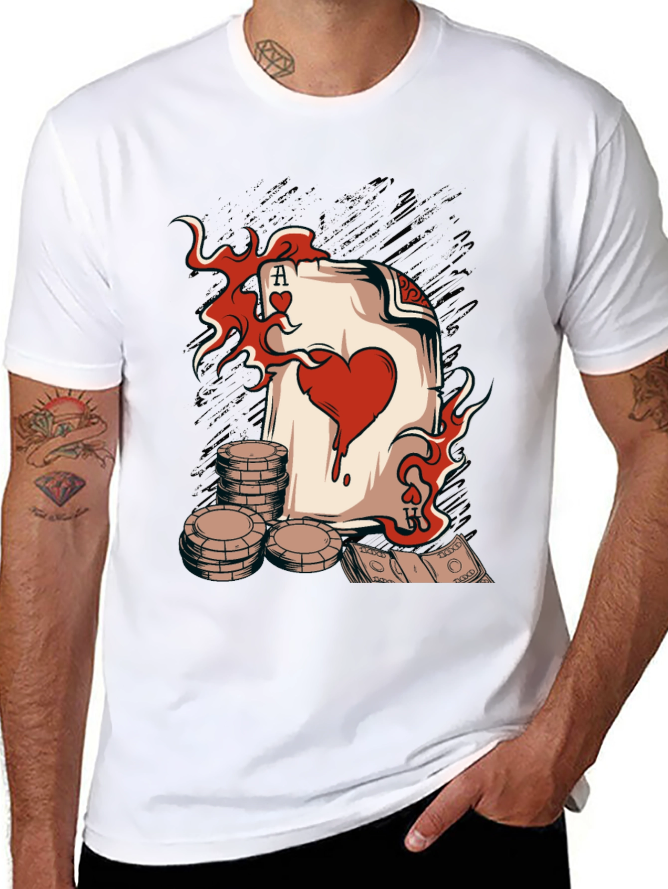 Ace of Hearts Poker T-Shirt - Lucky Gambling Tee