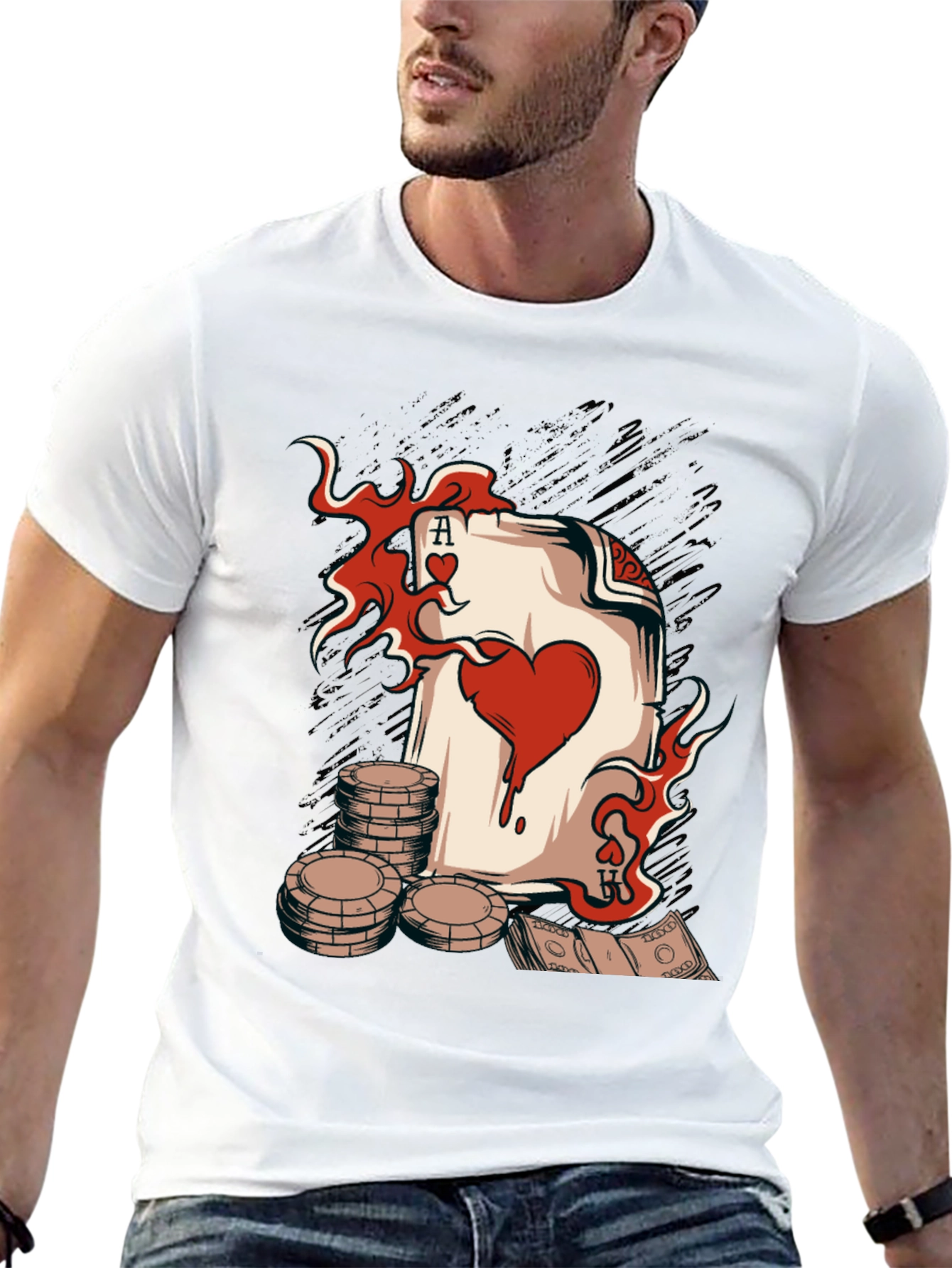 Ace of Hearts Poker T-Shirt - Lucky Gambling Tee
