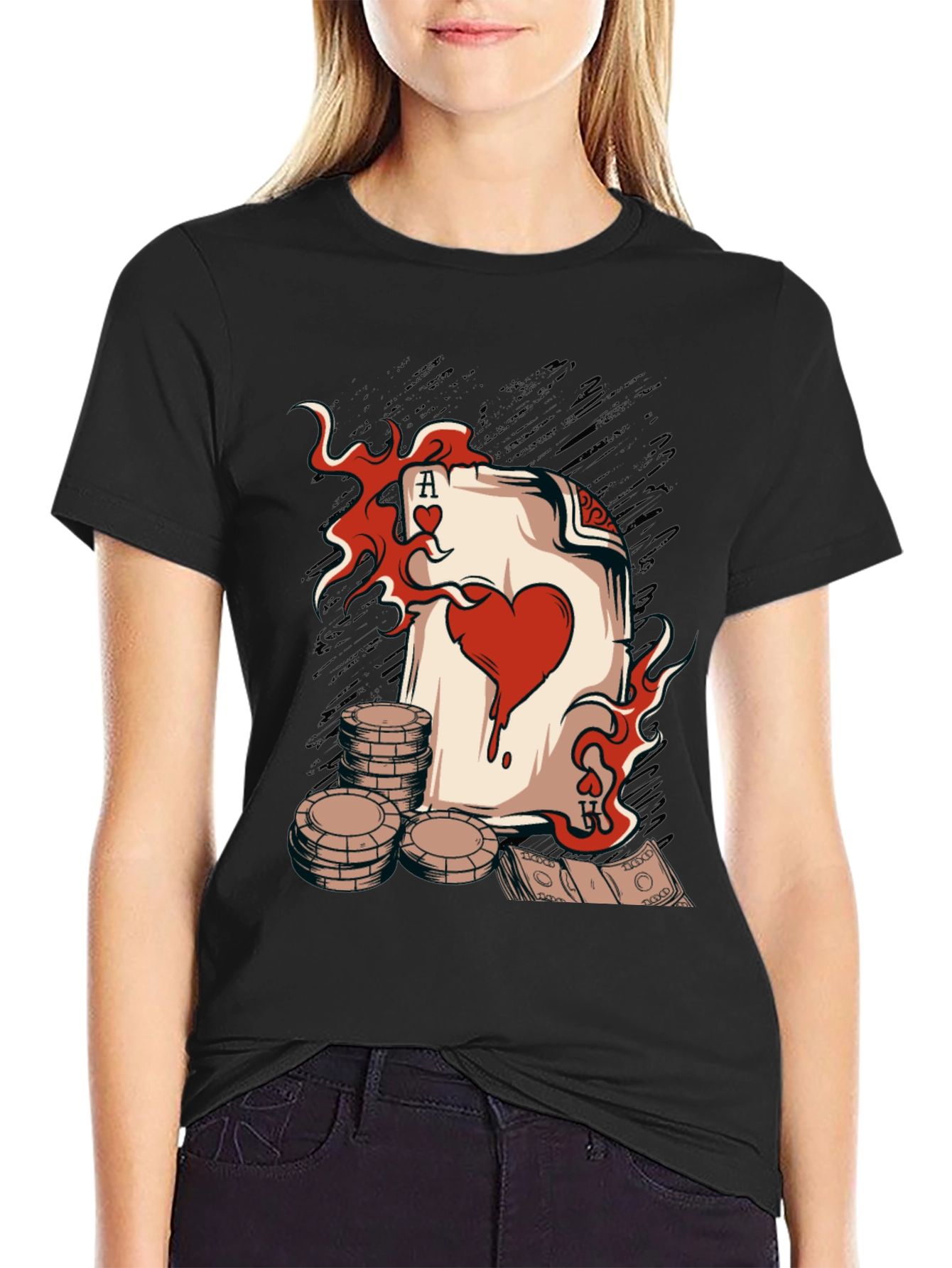 Ace of Hearts Poker T-Shirt - Lucky Gambling Tee
