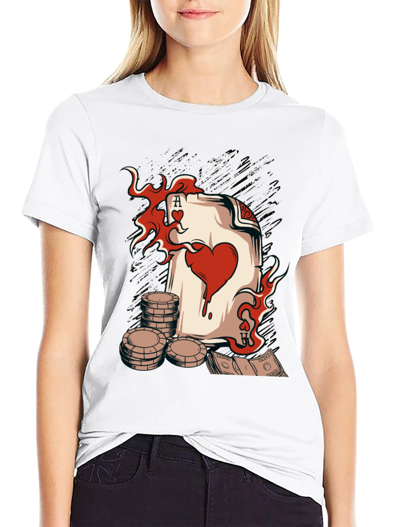 Ace of Hearts Poker T-Shirt - Lucky Gambling Tee