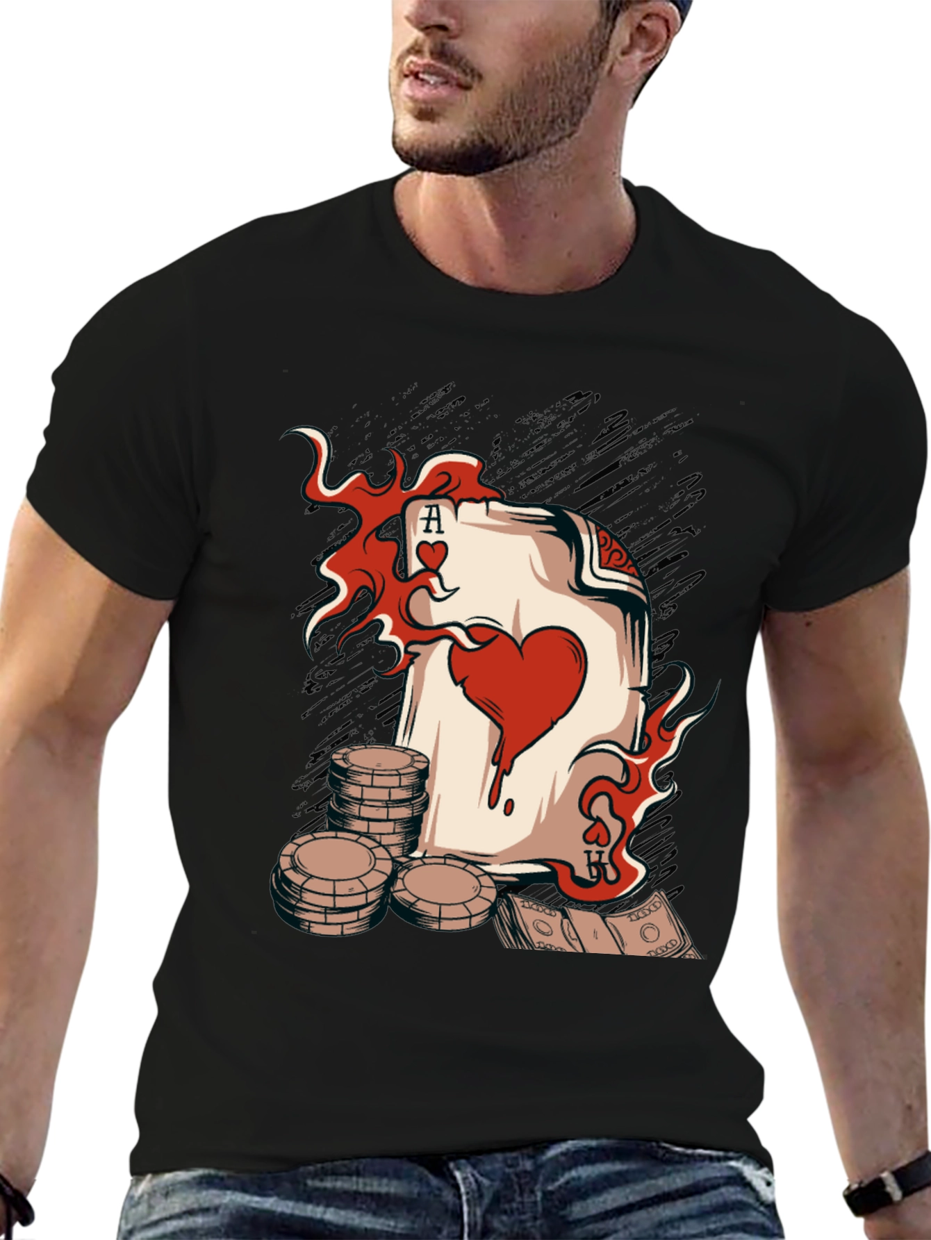Ace of Hearts Poker T-Shirt - Lucky Gambling Tee