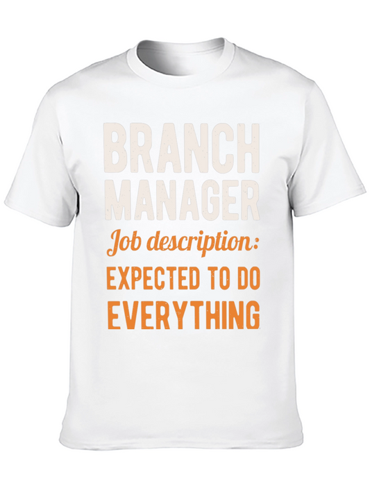 Branch Manager Job Description T-Shirt