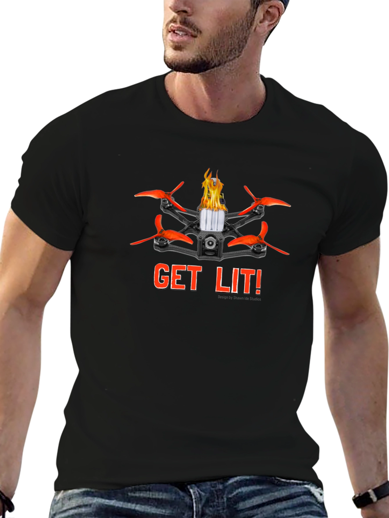 Get Lit Drone Graphic Tee