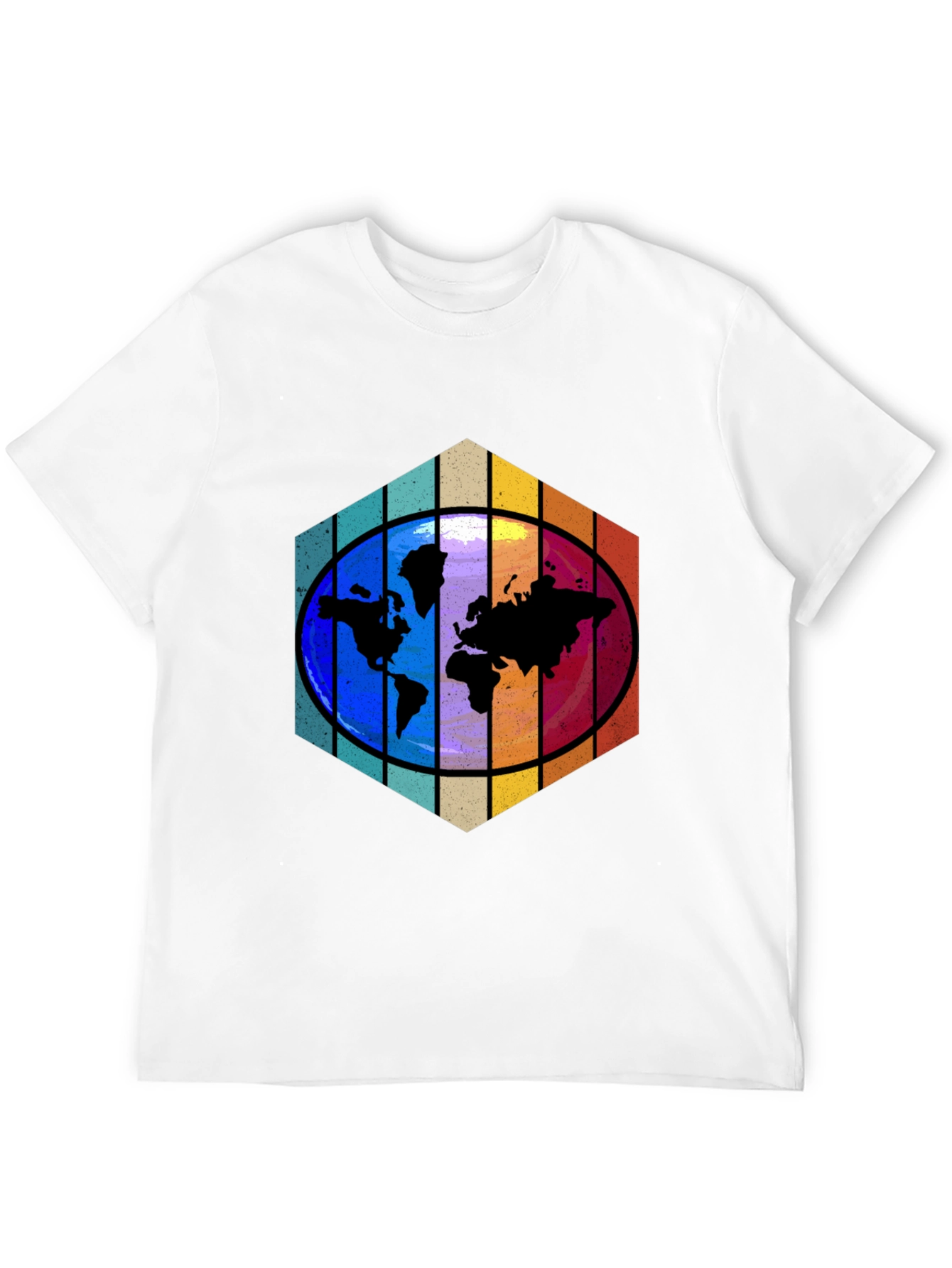 World Map Graphic Tee - Black