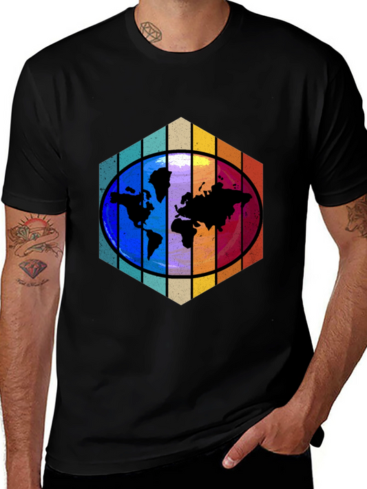 World Map Graphic Tee - Black