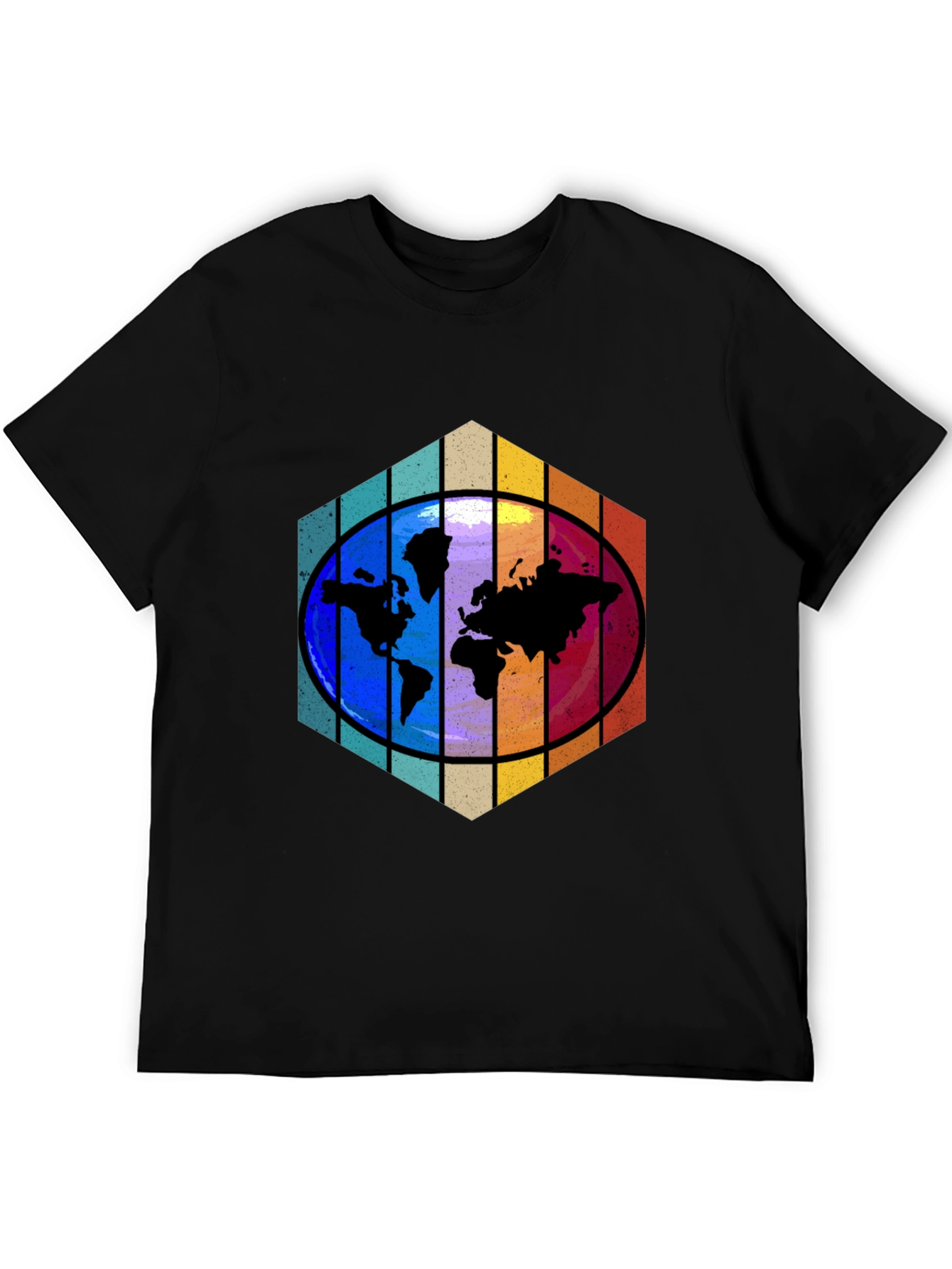 World Map Graphic Tee - Black