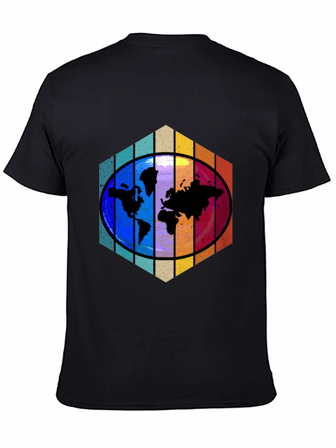 World Map Graphic Tee - Black