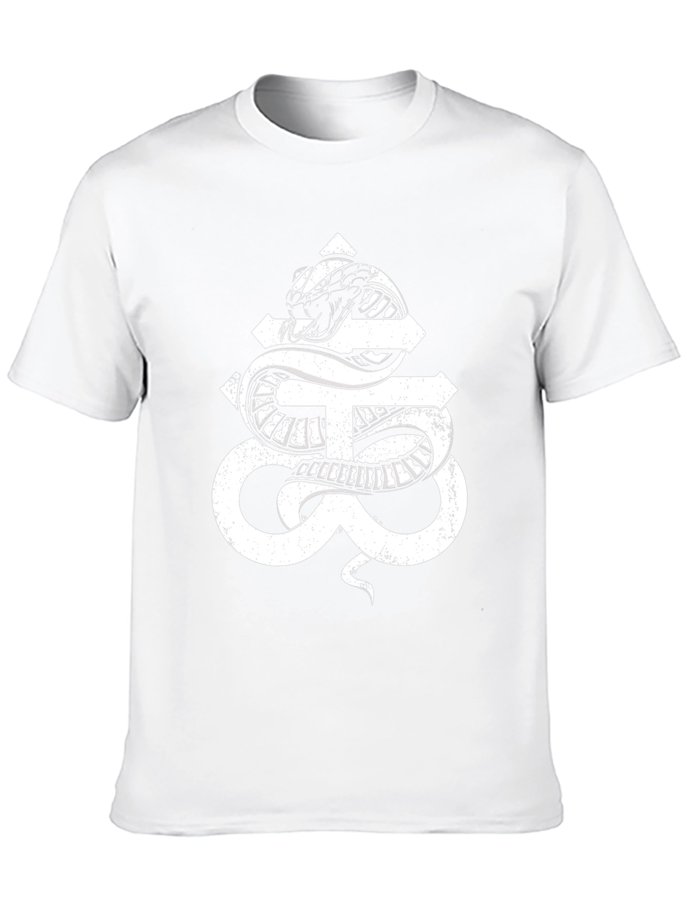 Snake Cross Graphic Black T-Shirt