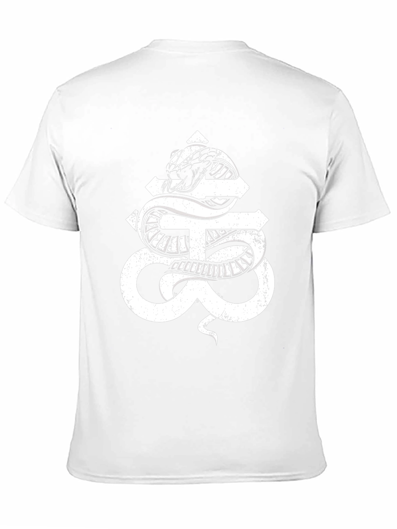 Snake Cross Graphic Black T-Shirt