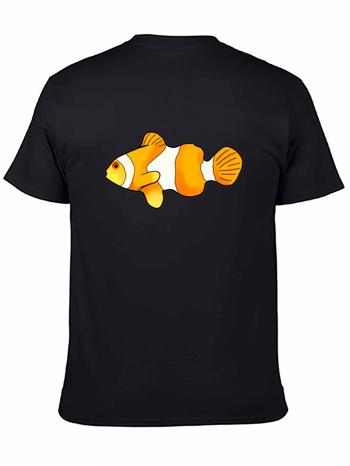 Clown Fish Graphic Tee - Black Cotton Blend